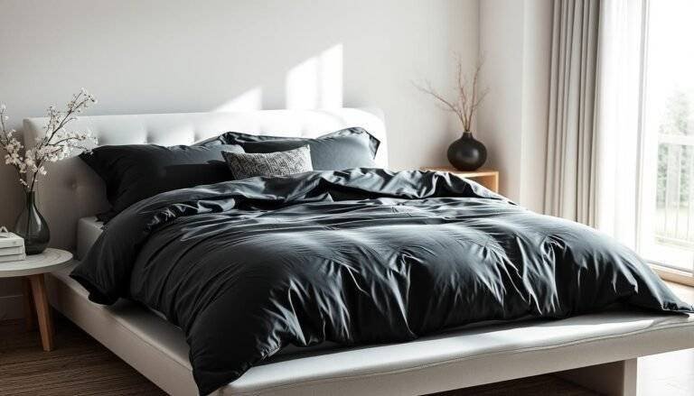 black duvet cover