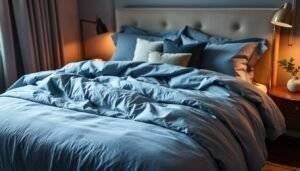 blue duvet cover