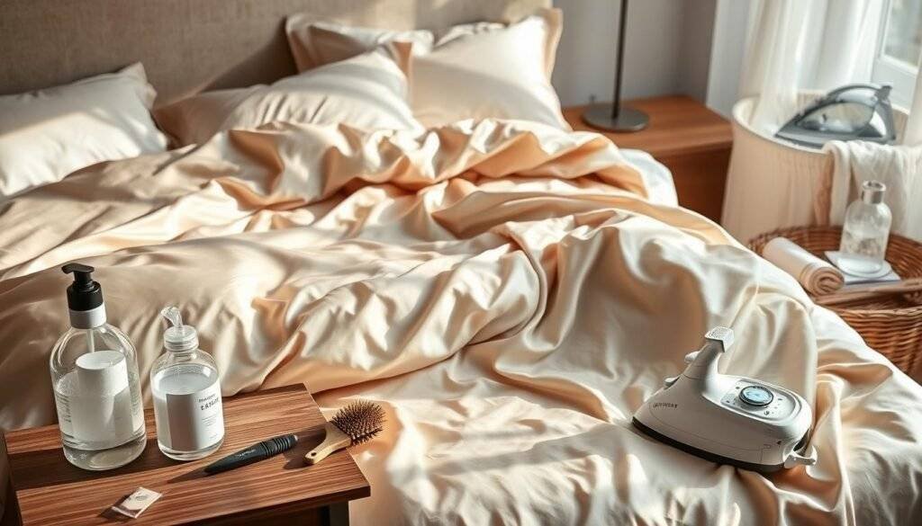 care for silk duvet cover