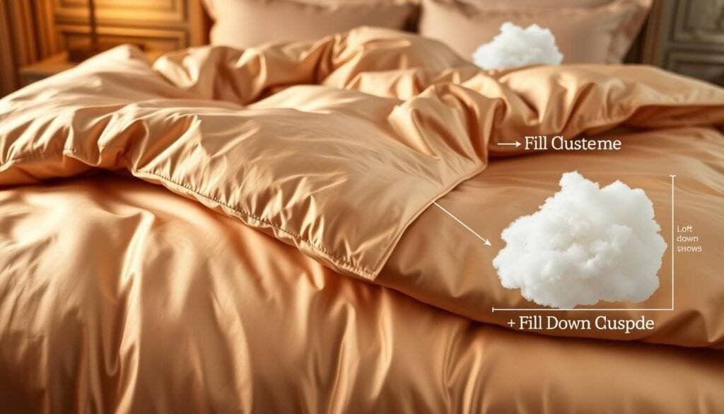 fill power and silk duvet considerations