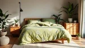 green duvet cover