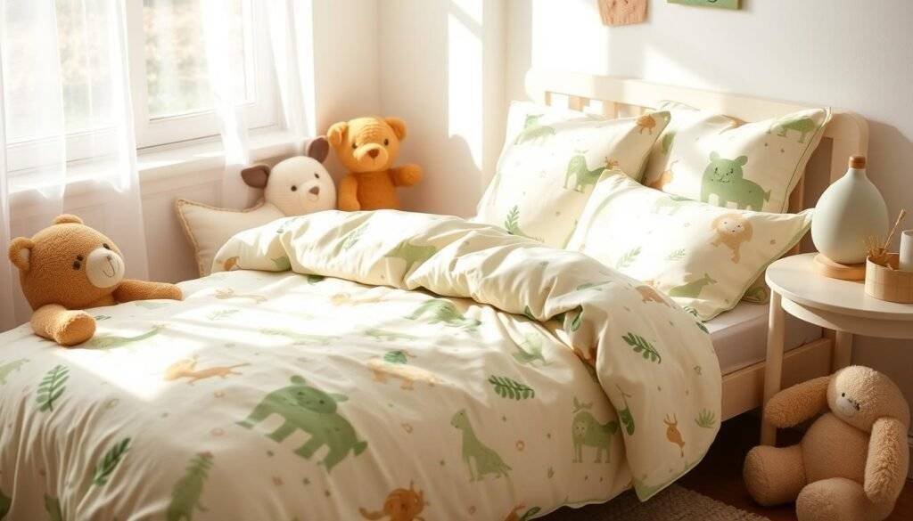 green toddler bedding