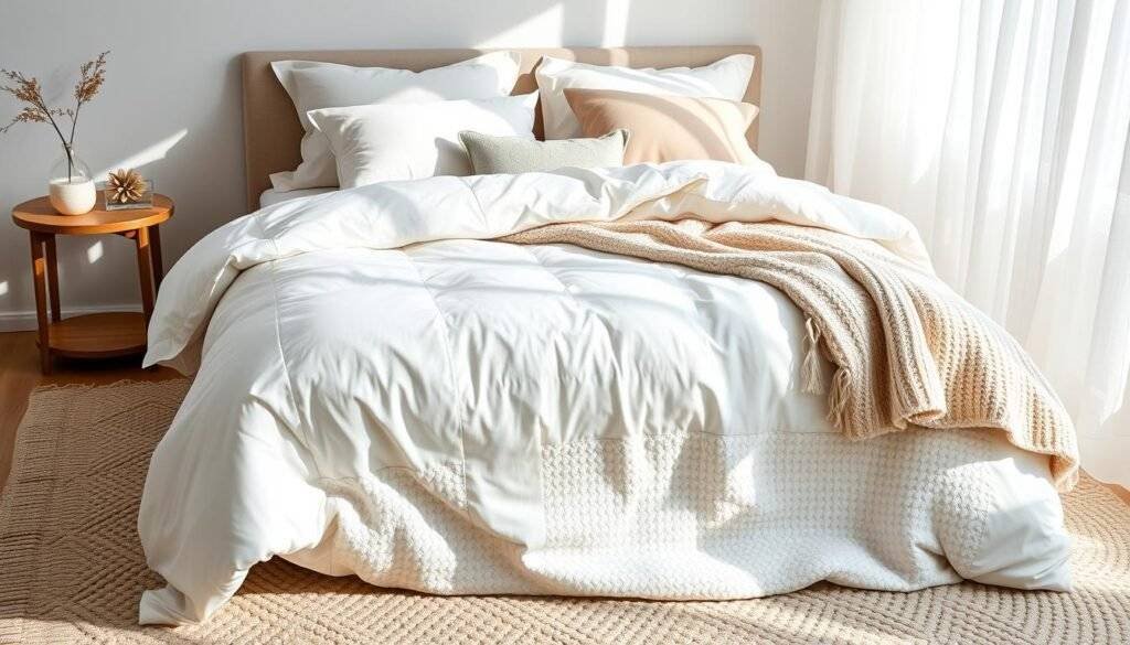 layer white comforter