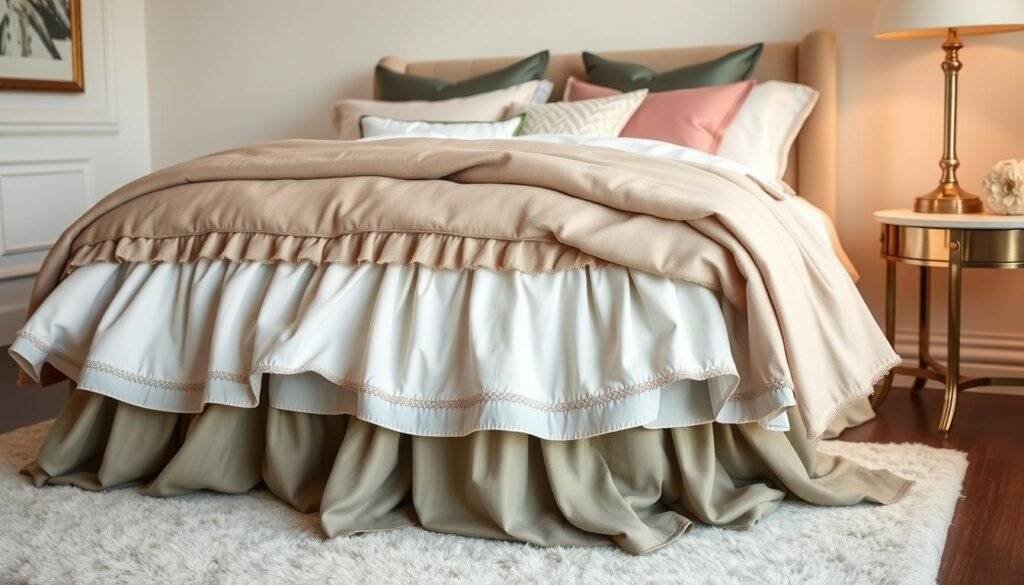 layering bed skirts