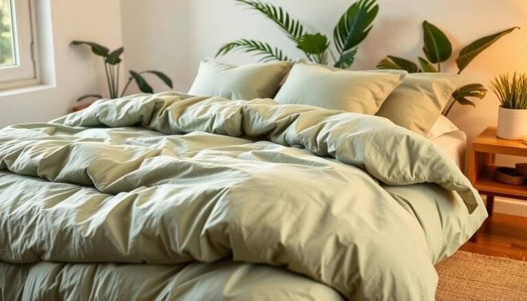 sage green comforter