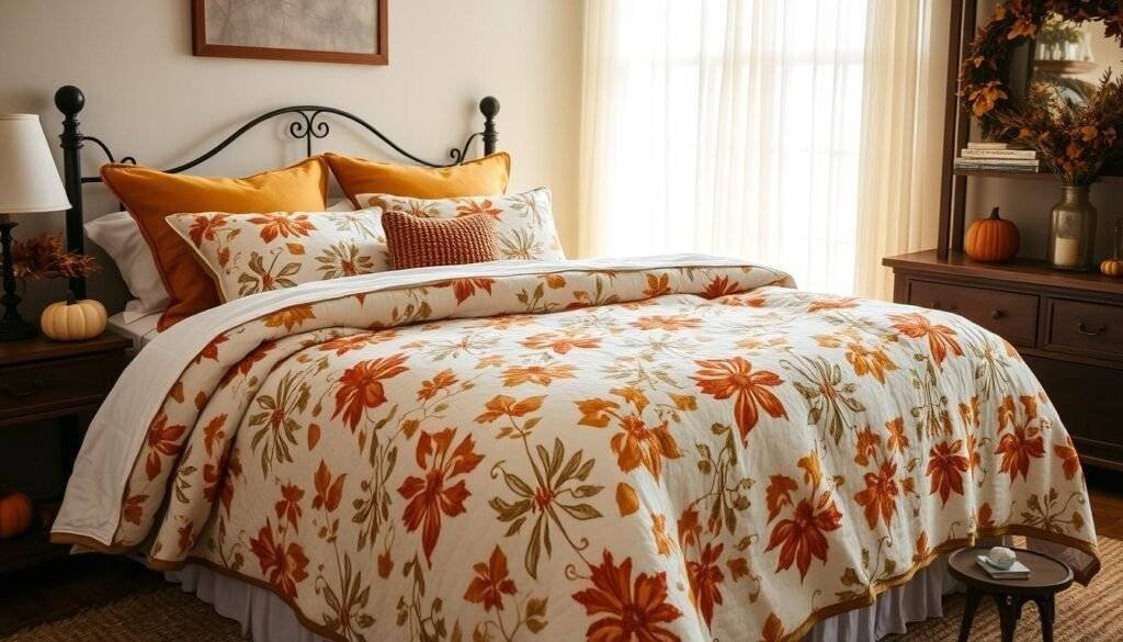 seasonal decor with queen quilts