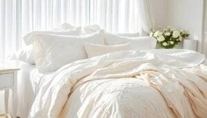 white bedding set